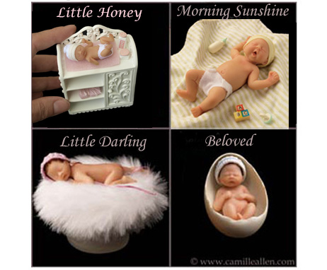 LE Resin Sculpture by Camille Allen "Morning Sunshine " Miniature baby doll 